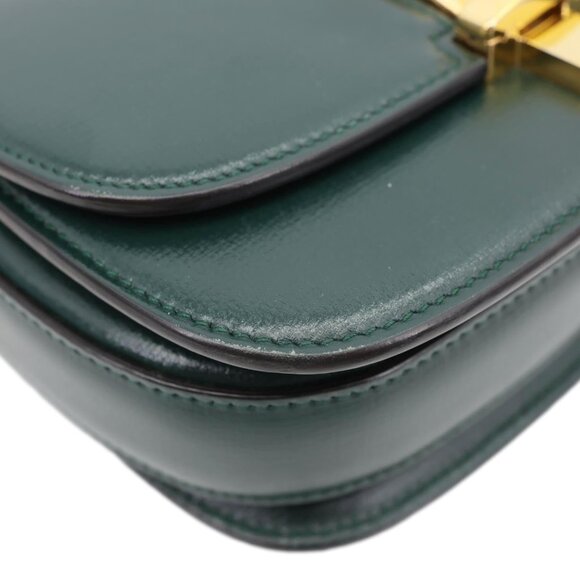 Gucci  Sylvie 1969 Mini Leather Shoulder Bag Green 615965 - Picture 7 of 12